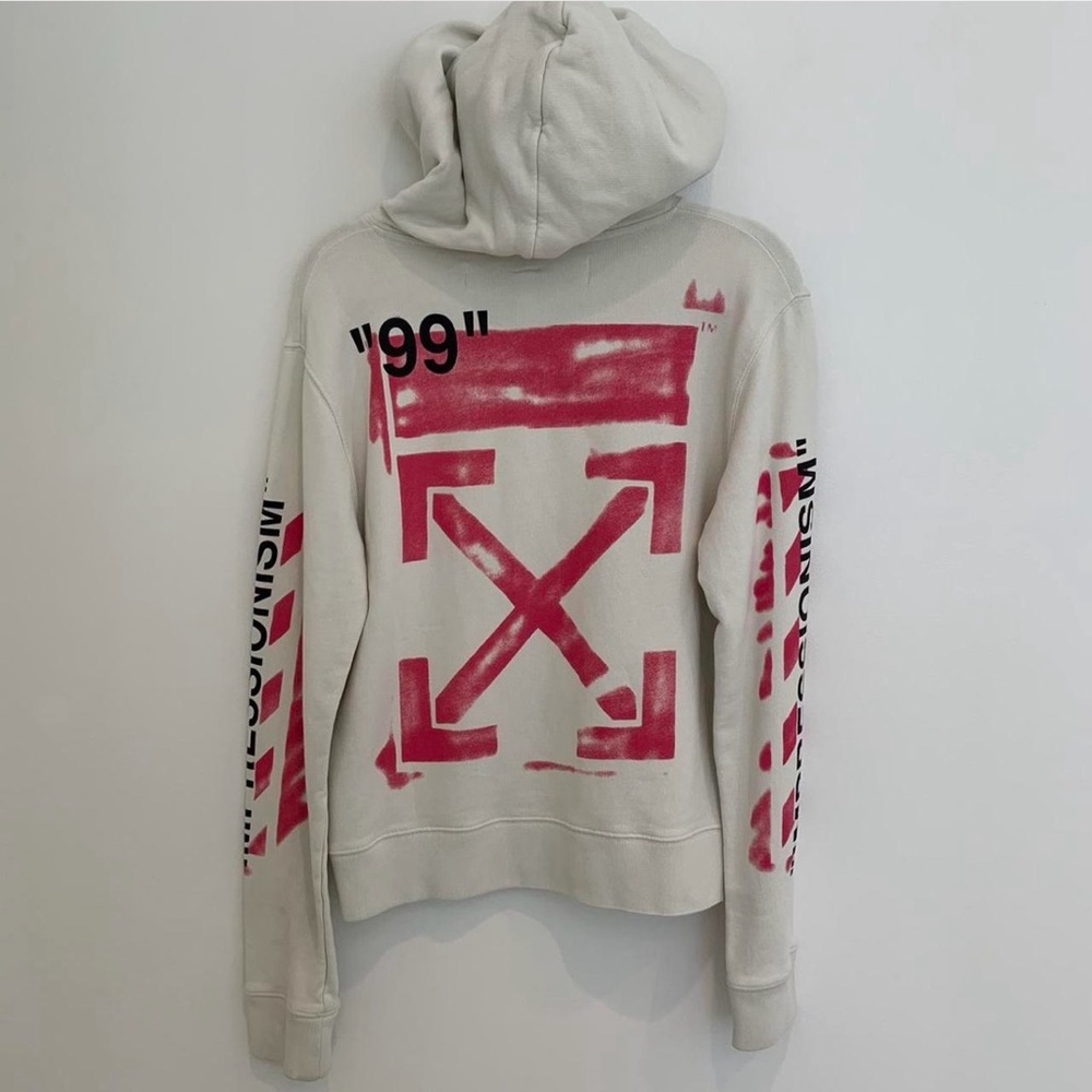 Off-White Diag Stencil Zip Up Hoodie